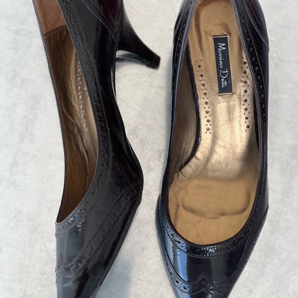 Dark Expresso Brown pumps, size 37, kitten heel. 2 inch high heels. Beautiful! - Picture 3 of 9